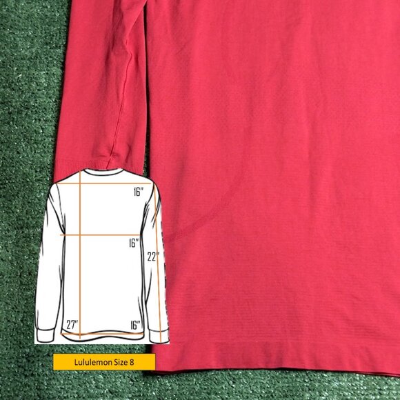 Lululemon Swiftly Tech Long Sleeve Thumbholes 2.0 Running Training Shirt Size 8 - Picture 2 of 12